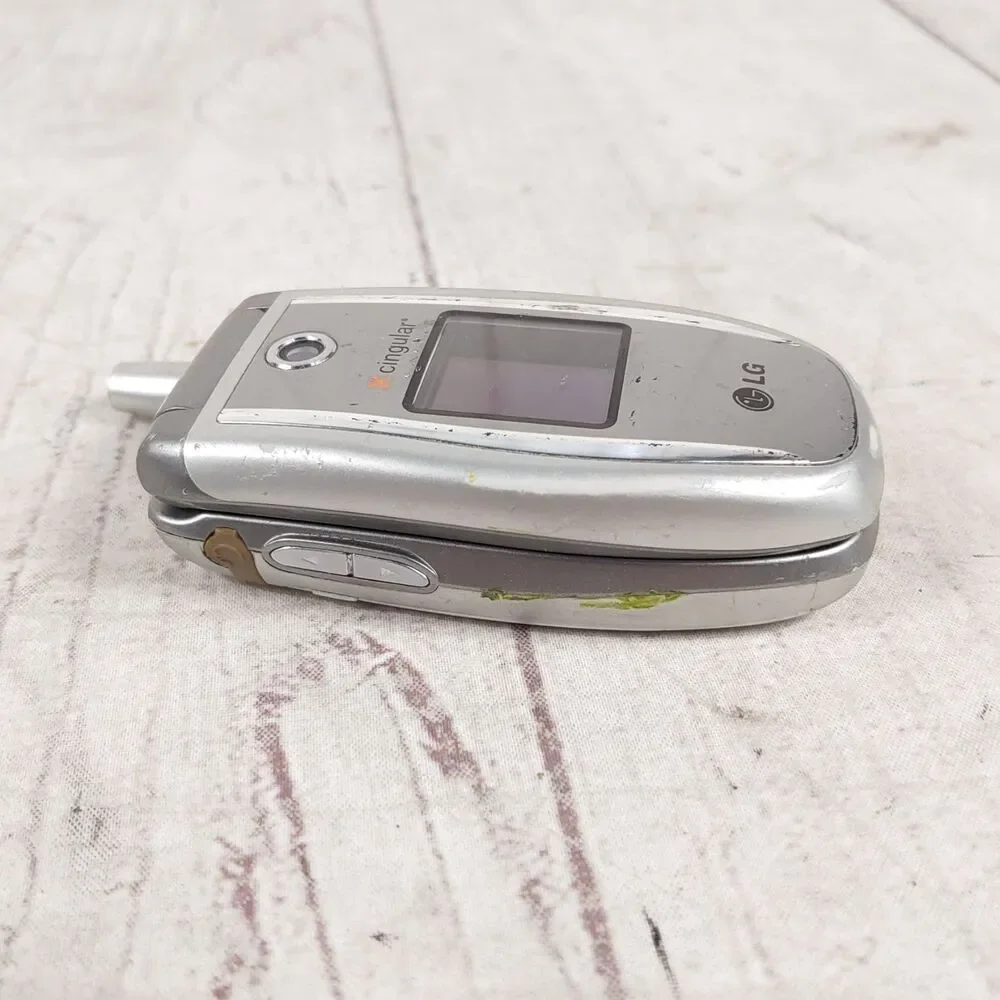 LG L1400 Flip Phone (Cingular) - Gray Cell Phone w/ Battery - TESTED WORKING